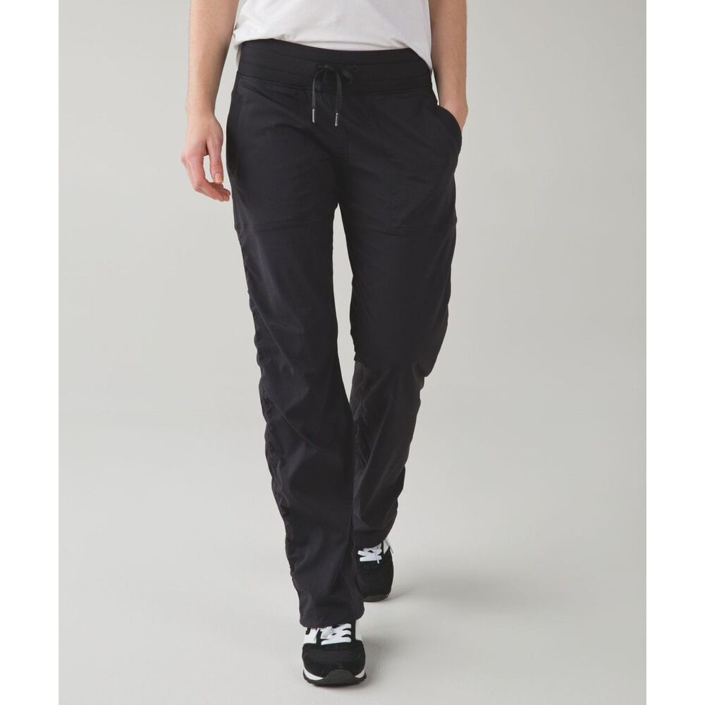 Lululemon Dance Studio Pants Black 2, Mid-Rise Full Length Activewear Fitness